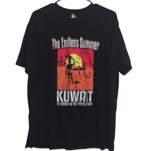 The Endless Summer Kuwait Graphic T-Shirt By BATeeDESIGN Black Cotton L